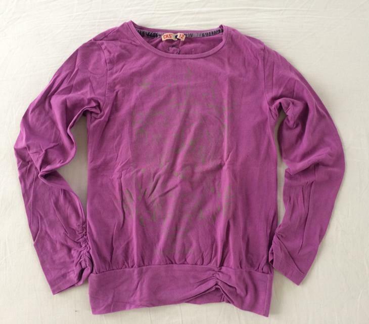 longsleeve meisjes t-shirt CKS 12 j 152 paars lange mouwen, Gebruikt, Meisje, Ophalen of Verzenden, CKS