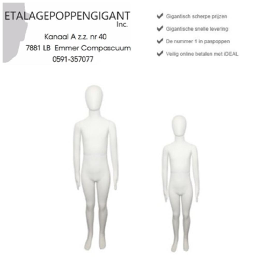 Kleine / Smalle Flexibele Etalagepoppen / Mannequins EPG, Kinderen en Baby's, Ophalen of Verzenden, Nieuw, ETALAGEPOPPENGIGANT.NL