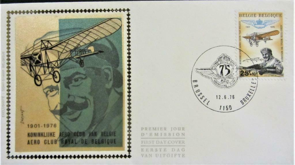 FDC OP ZIJDE - BELGIË- KONINKLIJKE AEROCLUB VAN BELGIË, Enlèvement ou Envoi, Affranchi, Avions