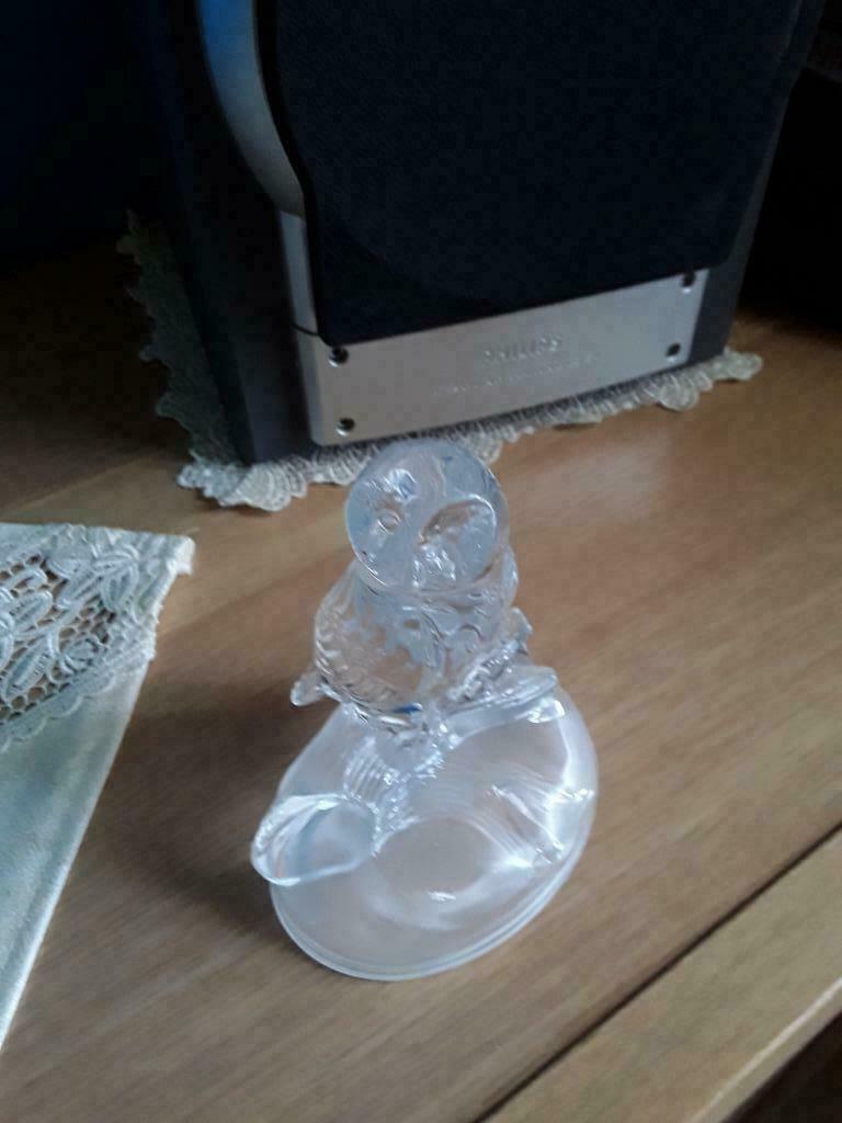 glazen uil haan en dolfijn, Antiek en Kunst, Ophalen