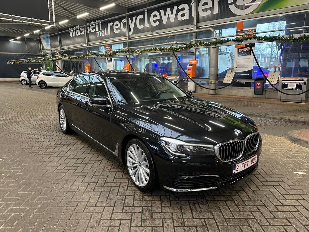 BMW 7 Serie 725D limousine 2018, Auto's, BMW, Automaat, Achterwielaandrijving, Zwart, Leder