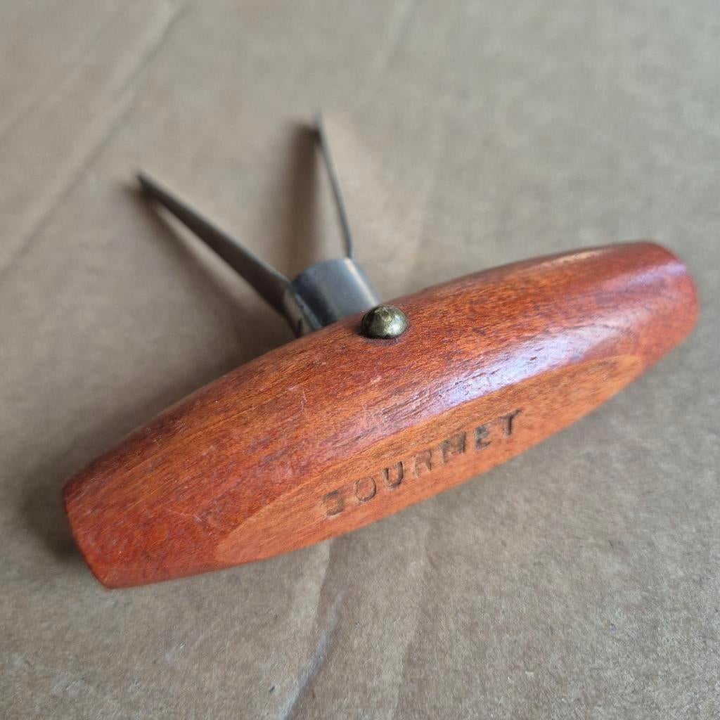 Vintage Gourmet Wijnopener met Houten Handvat, Ophalen of Verzenden