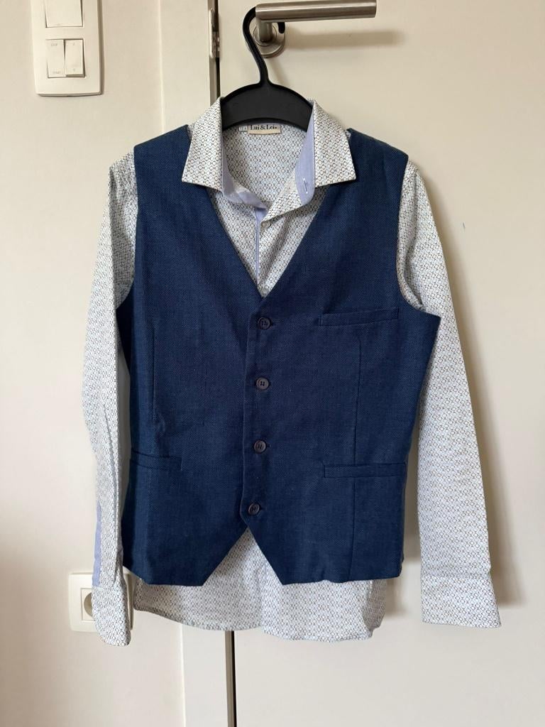 Communie hemd en vestje, Overhemd of Blouse, Ophalen of Verzenden, Zo goed als nieuw, Blue Bay