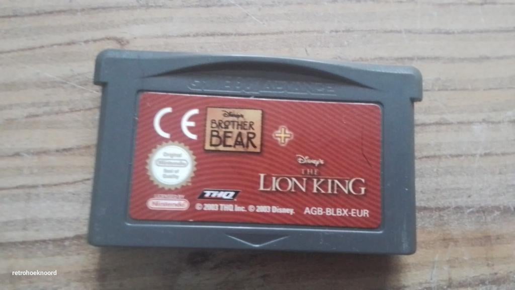 Frère Ours/Le Roi Lion - Nintendo Gameboy Advance, Envoi, Comme neuf