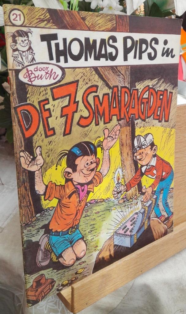 thomas pips nr 21  de 7 smaragden , Boeken, Stripverhalen, Eén stripboek, Ophalen of Verzenden, Zo goed als nieuw, Buth