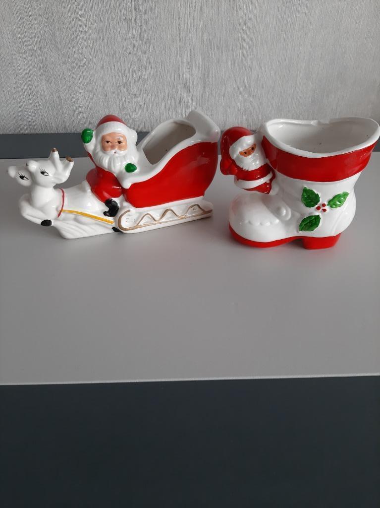 kerstbeeldjes biscuit 2 stuks, Ophalen of Verzenden