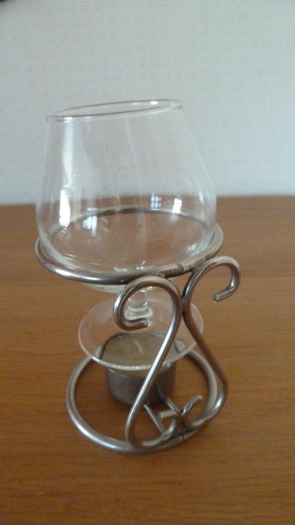 Steun + glas alcoholverwarmer, Ophalen of Verzenden