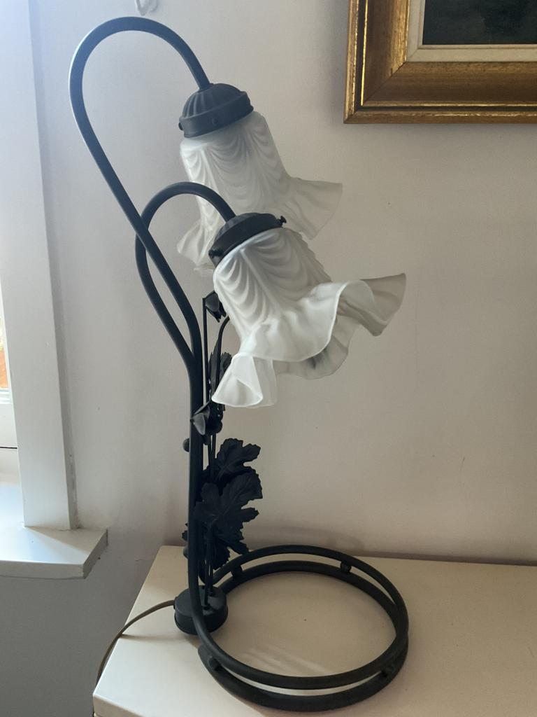 Lampe de bureau Art Déco, 2 abat-jour, Enlèvement