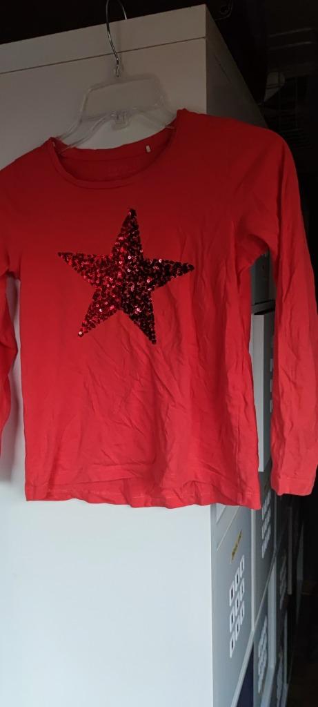 Esprit Longsleeve t-shirt lange mouwen ster pailletten 128, Kinderen en Baby's, Kinderkleding | Maat 128, Gebruikt, Meisje, Ophalen of Verzenden