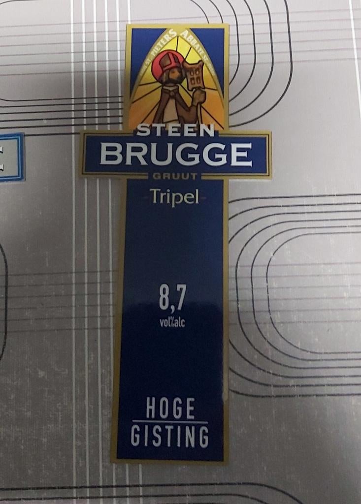 Steenbrugge tripel opzet tap reclame, Ophalen of Verzenden