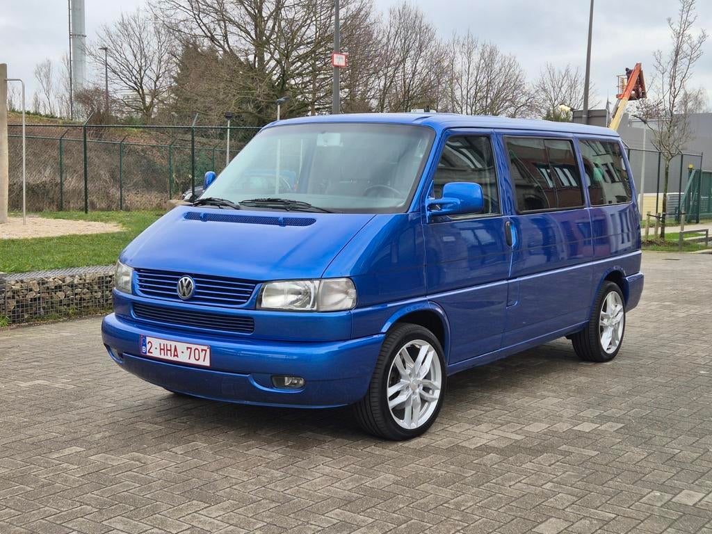 VW T4 MULTIVAN CAMPER 2.5 TDI, Auto's, 4 deurs, Stof, Blauw, Bedrijf