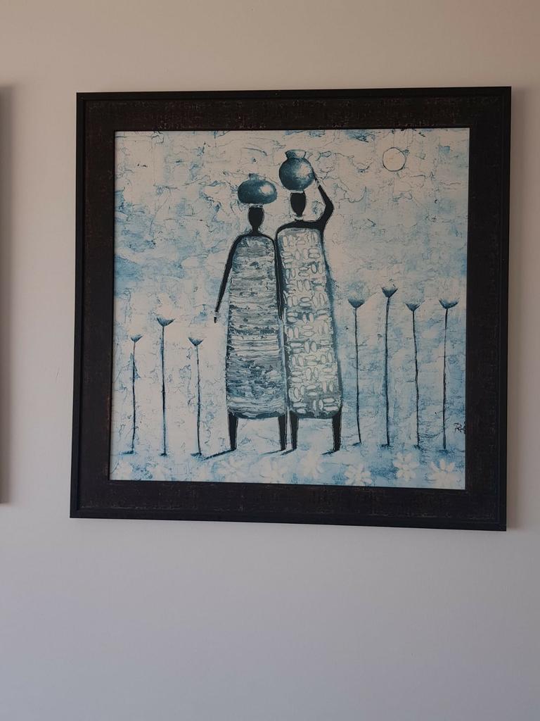 Oeuvre africaine sur toile de bois (pas de toile), Antiquités & Art, Enlèvement ou Envoi