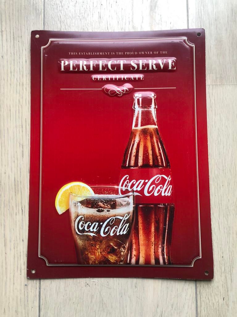 Reclamebord Coca-Cola., Ophalen, Zo goed als nieuw, Reclamebord