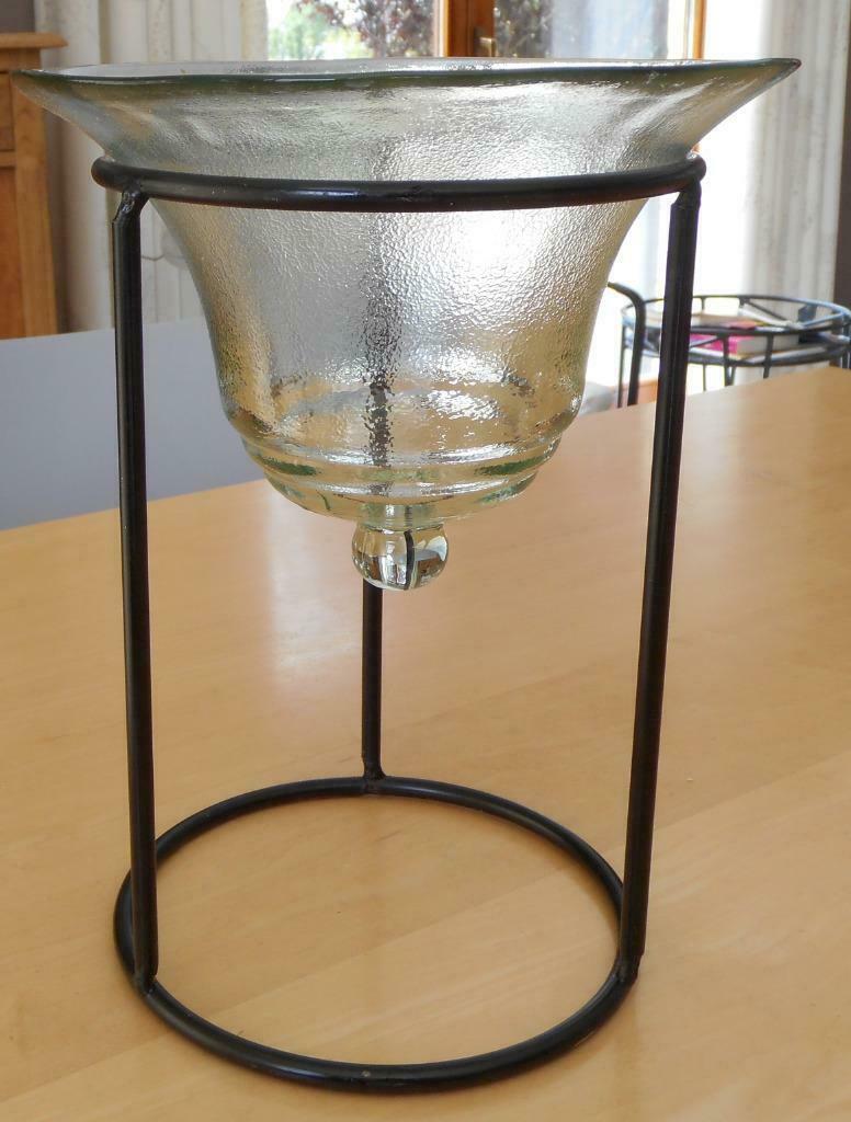 Vase moderne en verre, pour pot-pourri 22 cm, Moins de 50 cm, Enlèvement ou Envoi, Autres couleurs, Comme neuf