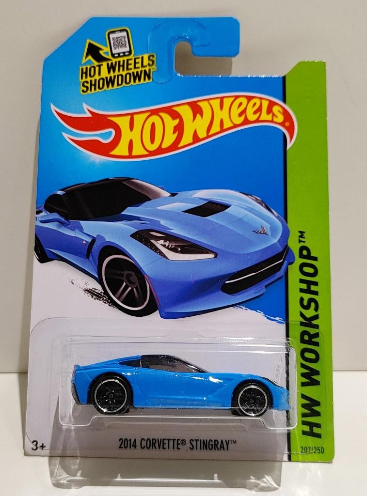 Hot Wheels 2014 Corvette Stingray Blauw (2013), Hobby en Vrije tijd, Modelauto's | Overige schalen, Ophalen of Verzenden