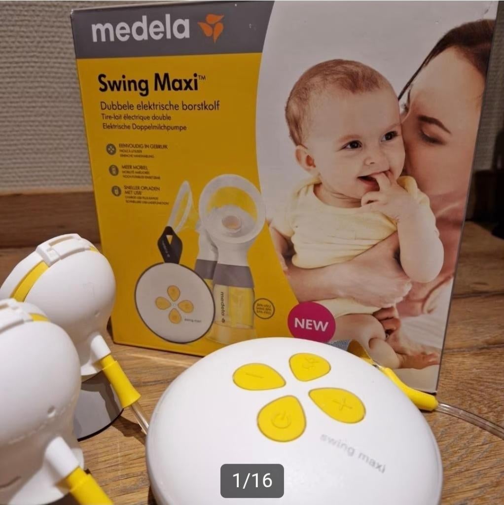 Medela Borstkolf Swing Maxi - electr. opladen - incl bh&acc., Enfants & Bébés, Aliments pour bébé & Accessoires, Utilisé, Tire-lait