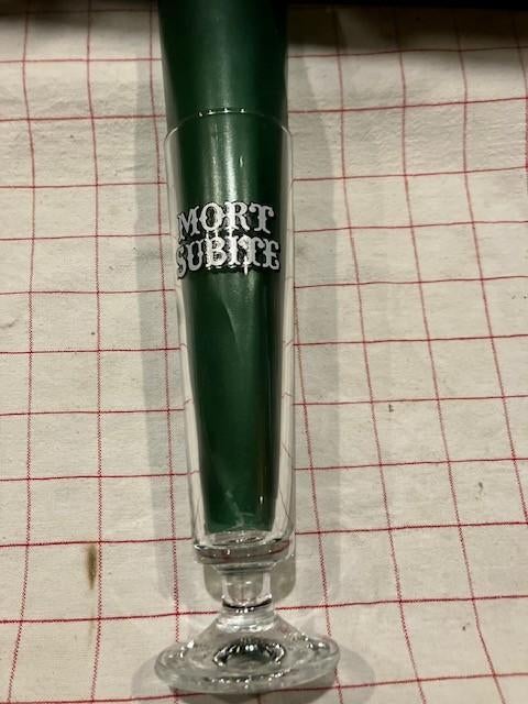 VERRE À FLÛTE MORT SUBITE KRIEK KOBBEGEM 25 CL H : 21 X M, Collections, Verres & Petits Verres, Neuf, Verre à bière, Enlèvement ou Envoi