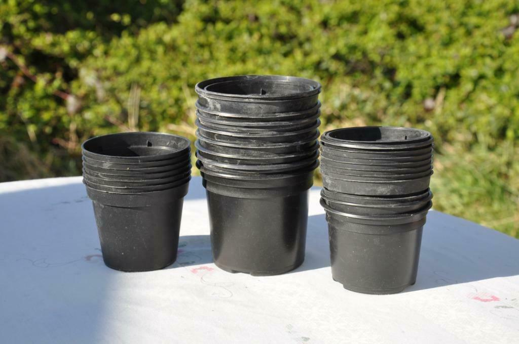 §  lot de 29 pot de fleur plastique noir, Ophalen of Verzenden, Gebruikt, Kunststof, Balkon