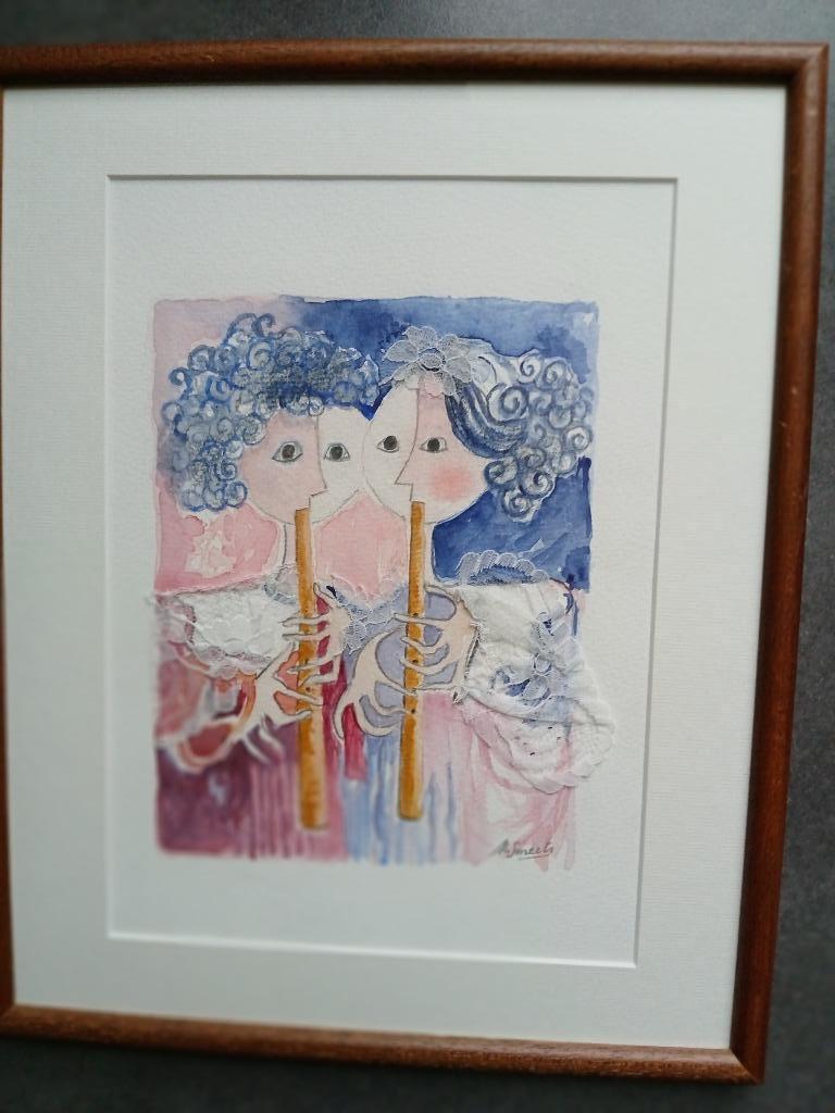 Schilderij vrouw, Antiek en Kunst, Kunst | Schilderijen | Modern, Ophalen
