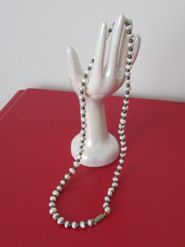 parelketting-halssnoer-cultuurparels-zaadparels-VINTAGE, Handtassen en Accessoires, Ophalen of Verzenden, Ketting