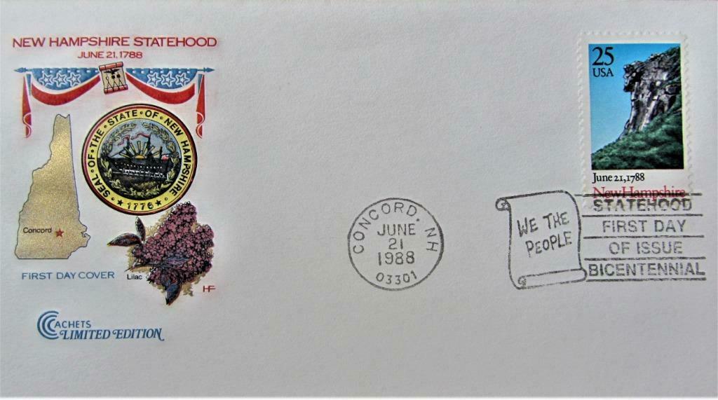 FDC- USA- NATUUR- NEW HAMPSHIRE STATEHOOD, Enlèvement ou Envoi, Affranchi, Animal et Nature