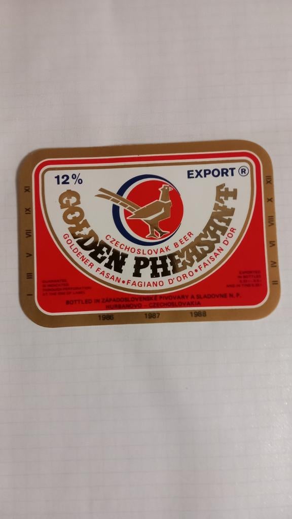 Étiquette de bière, Golden Pheasant (198), Collections, Enlèvement ou Envoi, Comme neuf