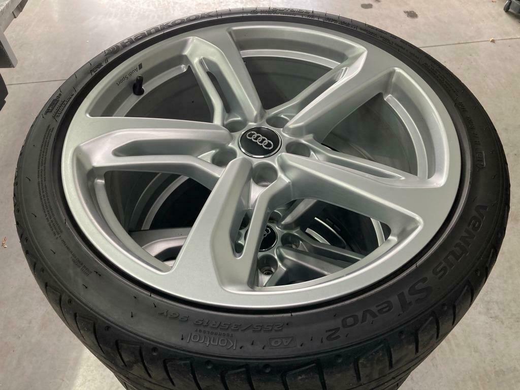 Van Audi A5 2019: Originele aluvelgen 18' & 19 ' S-Line + zo, Gebruikt, 255 mm, Banden en Velgen, Personenwagen
