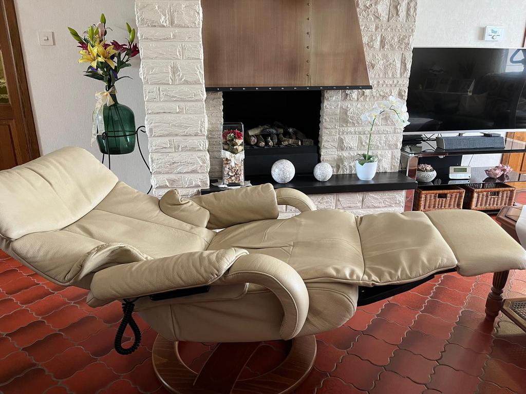 Relax stoel beige Henders & Hazel, Huis en Inrichting, Ophalen, Zo goed als nieuw