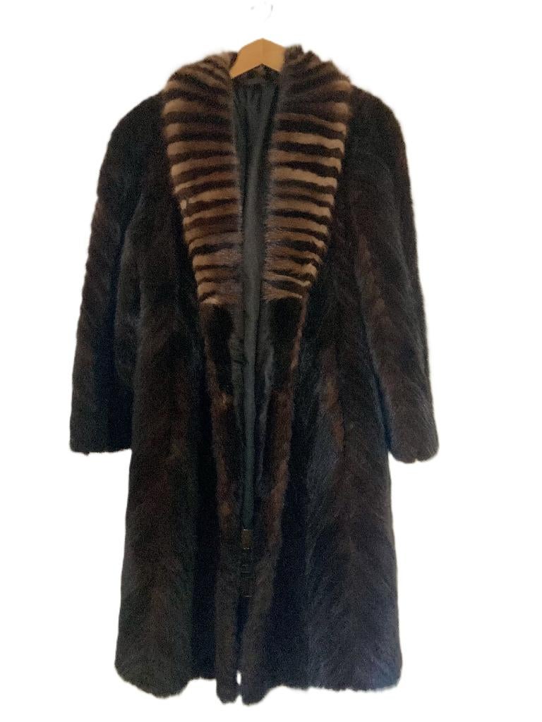 Bontmantel, Kleding | Dames, Jassen | Winter, Zo goed als nieuw, Maat 42/44 (L), Bruin, Ophalen of Verzenden