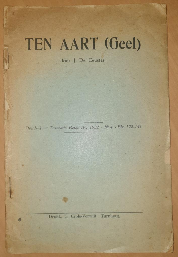 Ten Aart (Geel), Enlèvement ou Envoi, De Ceuster J., Utilisé, 20e siècle ou après