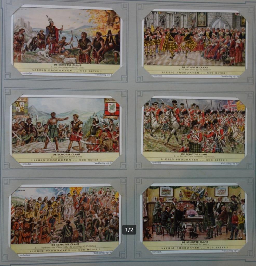Liebig Chromos - De Schotse clans (1961), Verzamelen, Ophalen of Verzenden