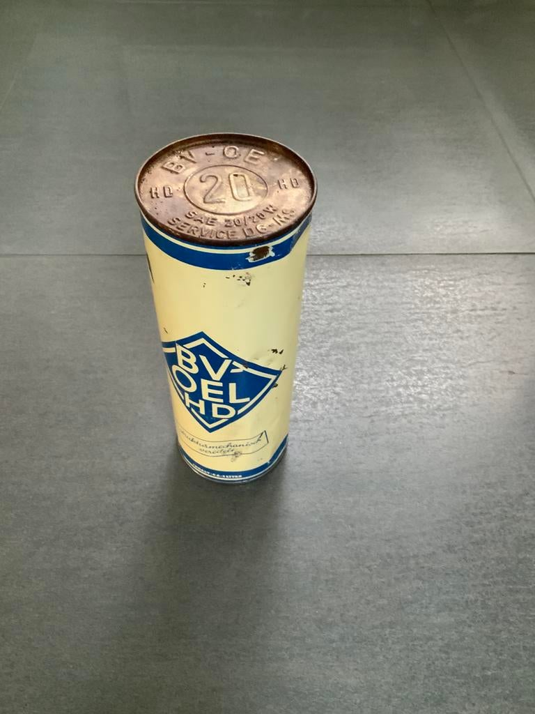 Vintage blik BV-OEL HD 1 liter (ARAL BV) ongeopend, Ophalen of Verzenden