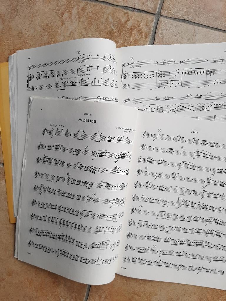 Bladmuziek dwarsfluit/blokfluit en piano Albums 4x, Overige genres, Overige soorten, Piano, Ophalen of Verzenden