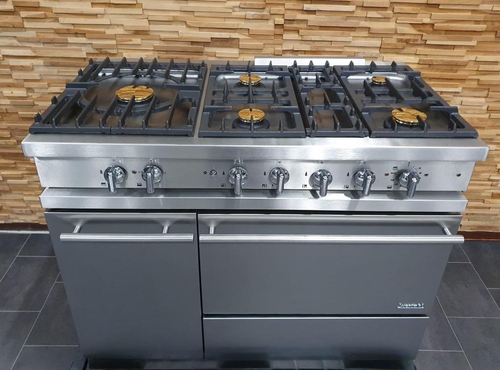 🔥 Cuisinière de luxe Westahl 110 cm en acier inoxydable 2 f, Gaz, 85 à 90 cm, Comme neuf, Enlèvement