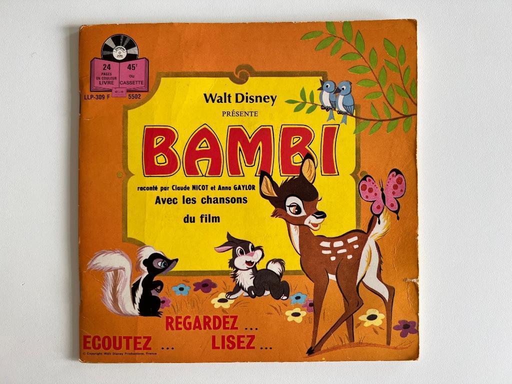 Vinyle 45 tours Bambi - Walt Disney, Enlèvement ou Envoi, Utilisé