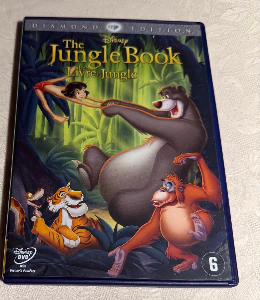 dvd the jungle book disney, Cd's en Dvd's, Europees, Tekenfilm, Ophalen of Verzenden, Zo goed als nieuw