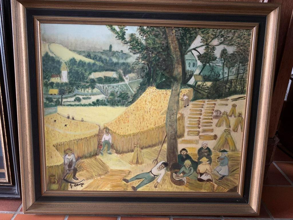 Peinture La moisson, Antiek en Kunst, Ophalen