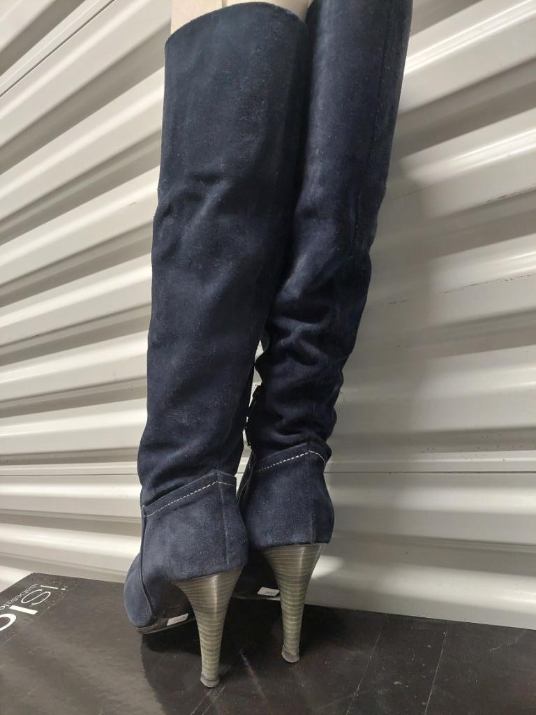 433C* ISLO - prachtige blauwe leren laarzen (38), Kleding | Dames, Schoenen, Hoge laarzen, ISLO, Gedragen, Verzenden