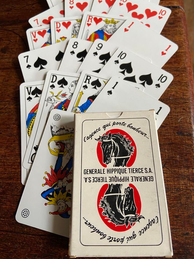 VINTAGE PLAYING CARDS NEW. CARTE  HIPPIQUE TIERCE POKER, Collections, Enlèvement ou Envoi, Neuf