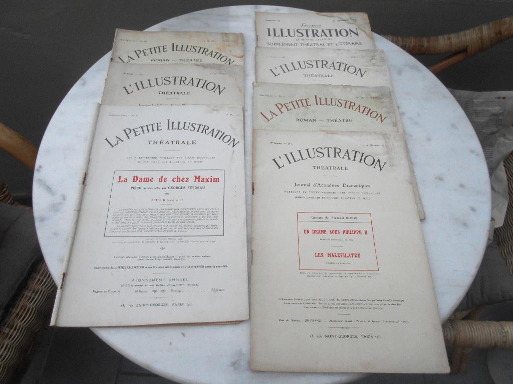 lot de 7 anciens magazines de théatre "L'illustration ", Enlèvement ou Envoi, Journal ou Magazine