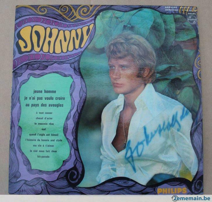 Johnny Hallyday 33T original dédicacé, CD & DVD, Vinyles | Autres Vinyles, Enlèvement ou Envoi