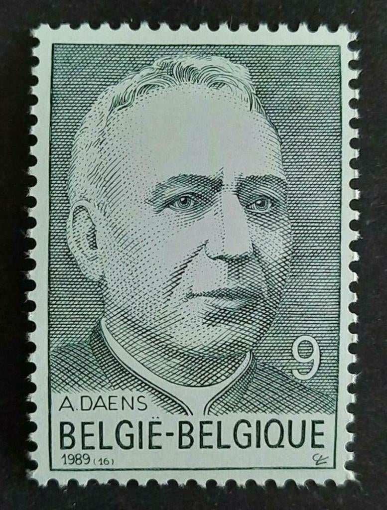 Belgique : OBP 2348 ** Adolf Daens 1989., Sans timbre, Neuf, Enlèvement ou Envoi, Non oblitéré