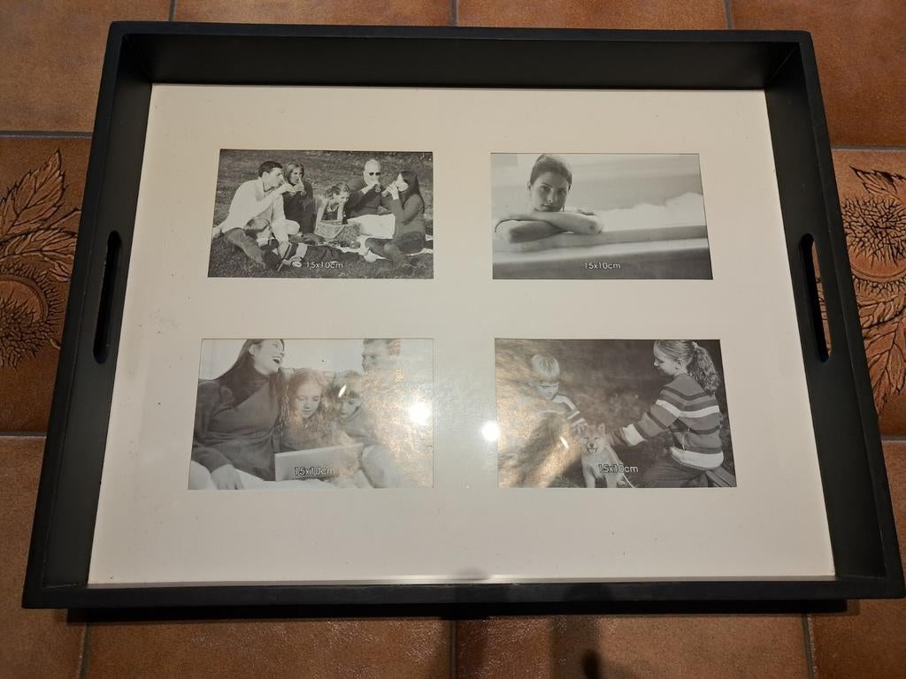 Plateau de service avec photos Maison du monde, Enlèvement ou Envoi, Utilisé, Rectangulaire, Bois