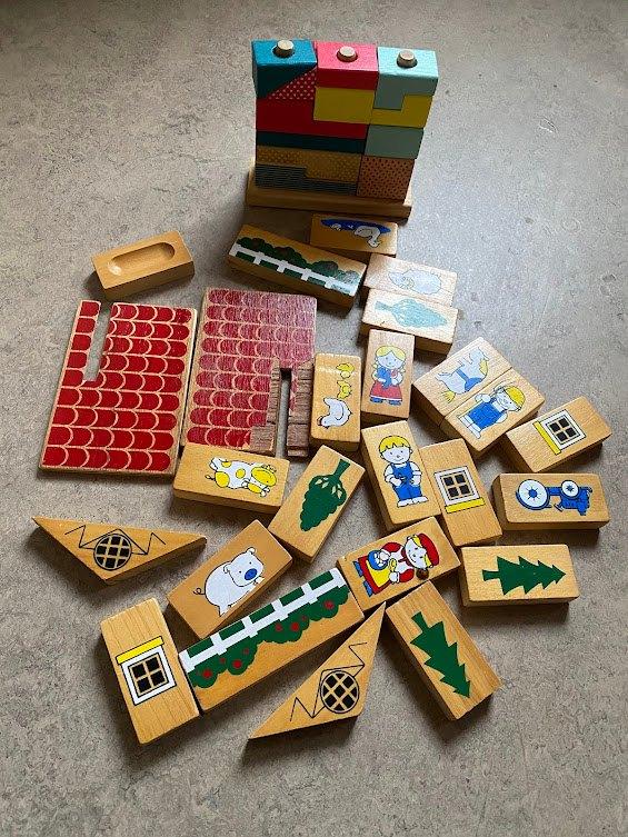 Houten blokken en blokken toren Hema, Ophalen of Verzenden