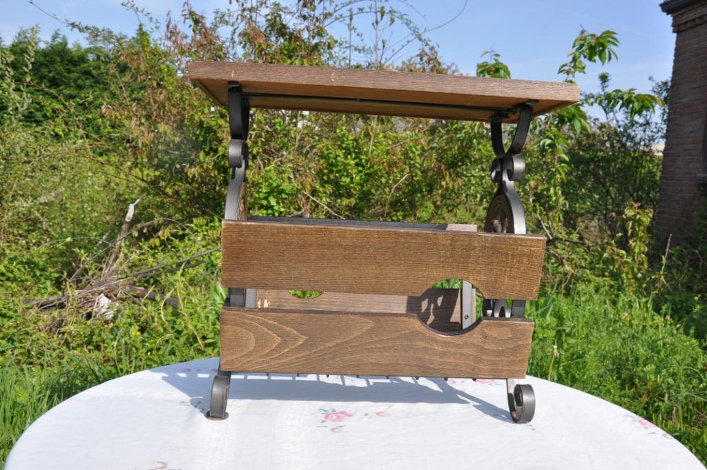 porte journaux chene fer forgé decor gouvernail, Enlèvement ou Envoi, Utilisé