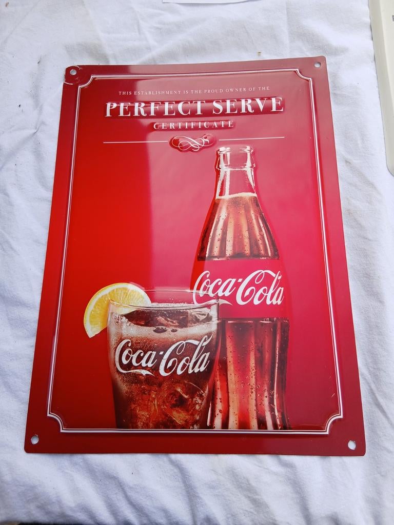 Assiette en métal Coca Cola, Enlèvement ou Envoi, Comme neuf