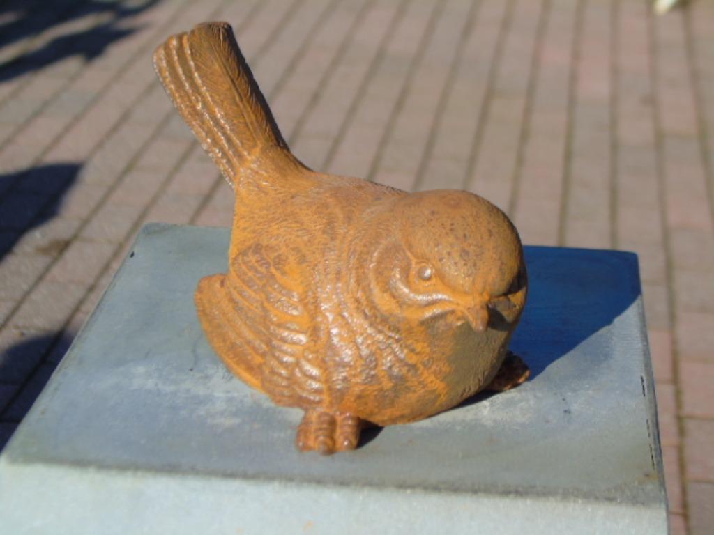 Roestige gietijzeren staartvogel, op ware grootte!, Ophalen, Nieuw