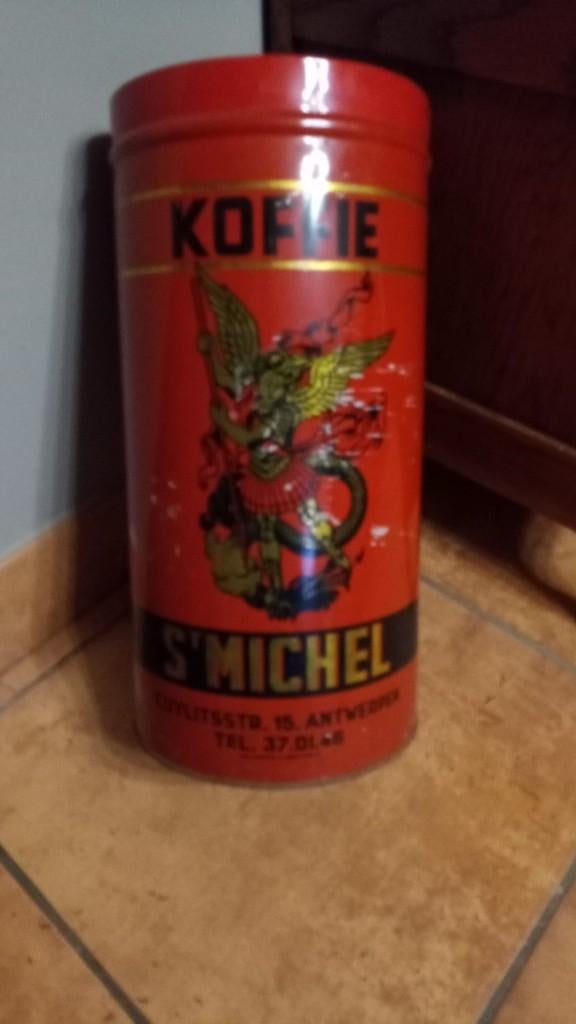 Groot koffie blik st michel antwerpen, Verzamelen, Blikken, Ophalen of Verzenden, Koffie
