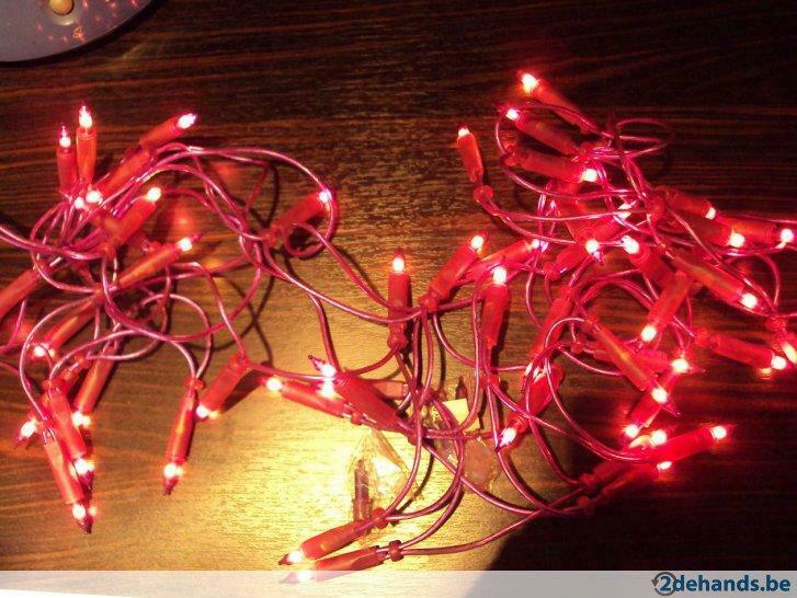 Snoer met 50 paarse Kerstlampjes, Diversen, Kerst, Ophalen of Verzenden, Gebruikt