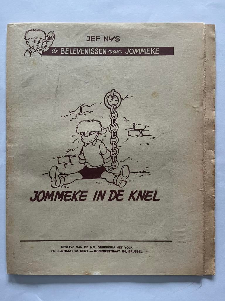 Zeldzame Jommeke Proefdruk - Nr. 34 In de knel (1970), Boeken, Stripverhalen, Zo goed als nieuw, Eén stripboek, Ophalen